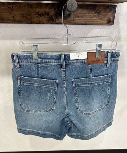 Judy Blue Weekend High Waste Vintage Wash Jogger Shorts