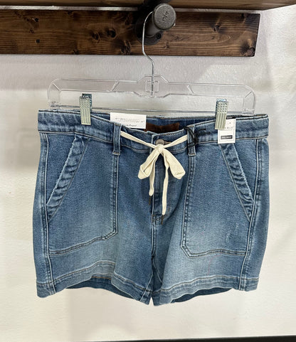 Judy Blue Weekend High Waste Vintage Wash Jogger Shorts