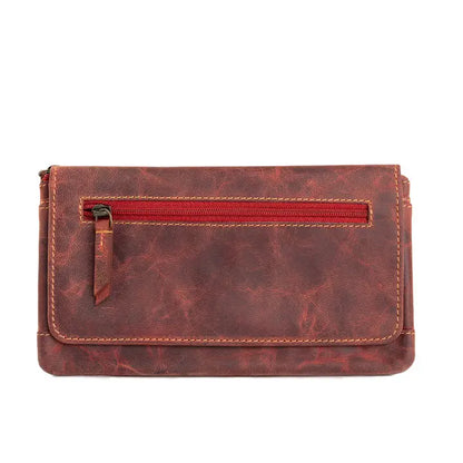 Western Fork Wallet in Russet Red