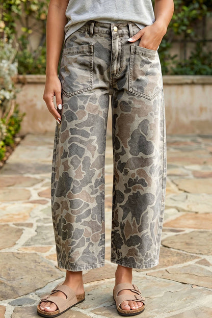 Camouflage Ankle Length Jeans