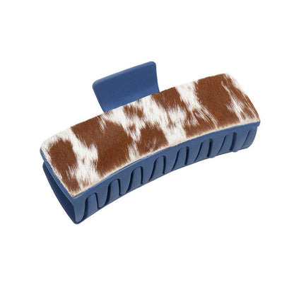 Sage Serenade Hair Comb Clip: Brown & White