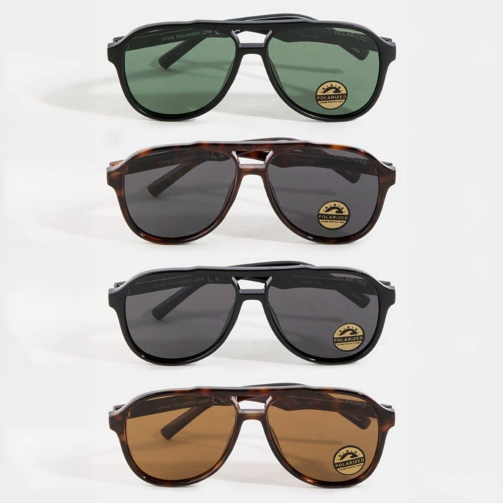 Oversized Polarized Aviator Sunglasses Set: ASSORTED