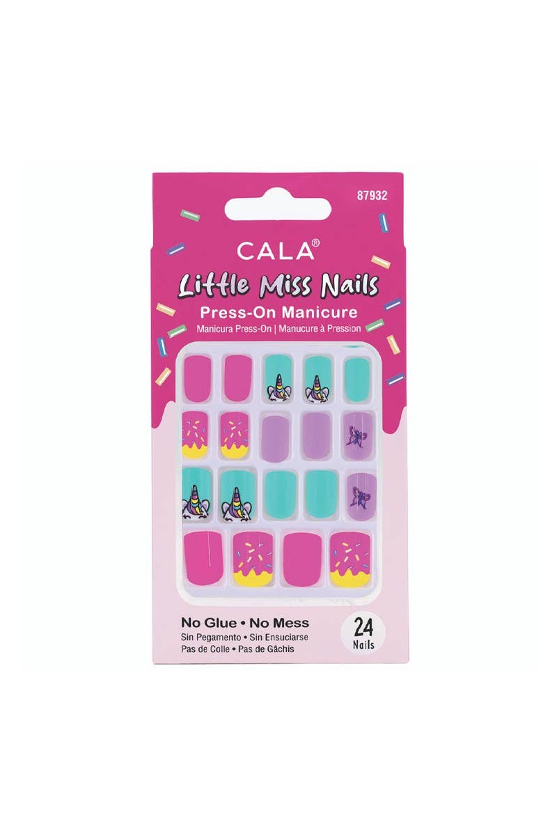 CALA 87932 Pink/Lilac Little Miss Press-On Nail Kit - 6 Kit