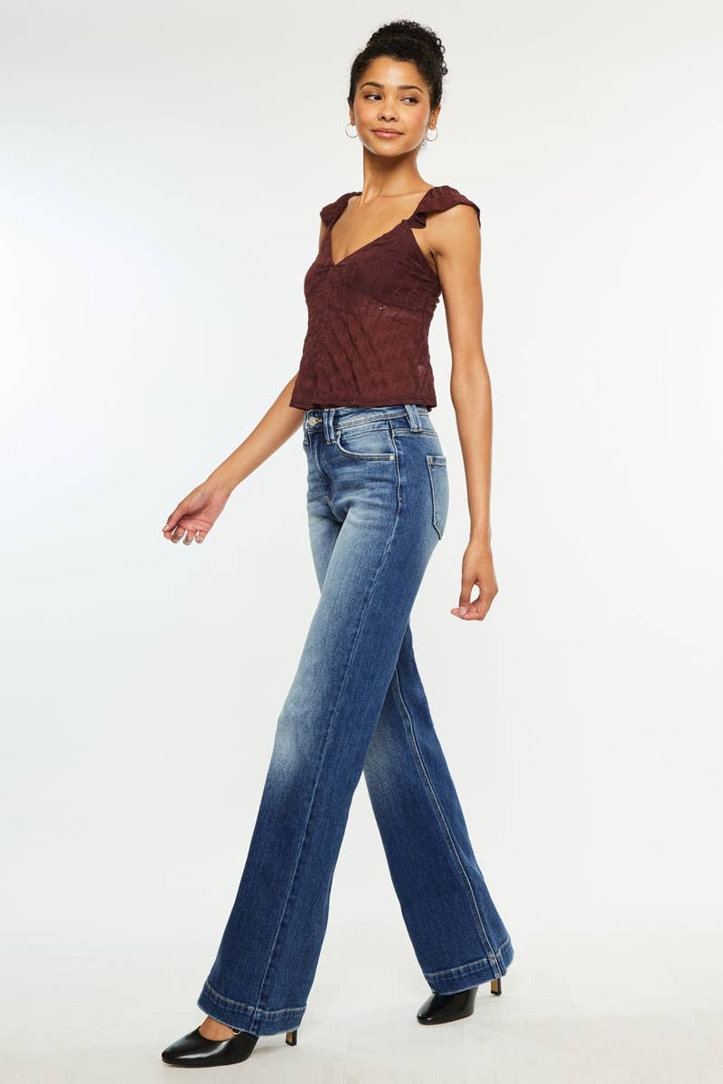 OPEN PACK HIGH RISE HOLLY FLARE JEANS-KC9289M: MEDIUM