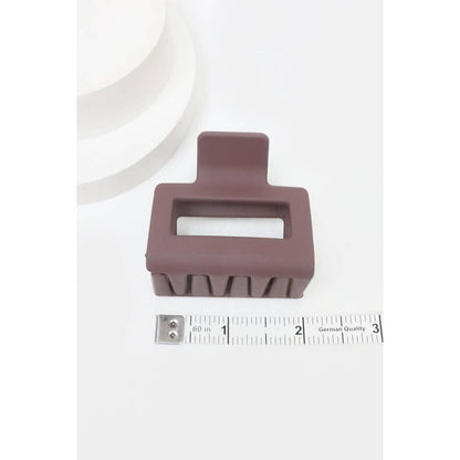 Matte Color Rectangle Medium Hair Clip: MIX COLOR