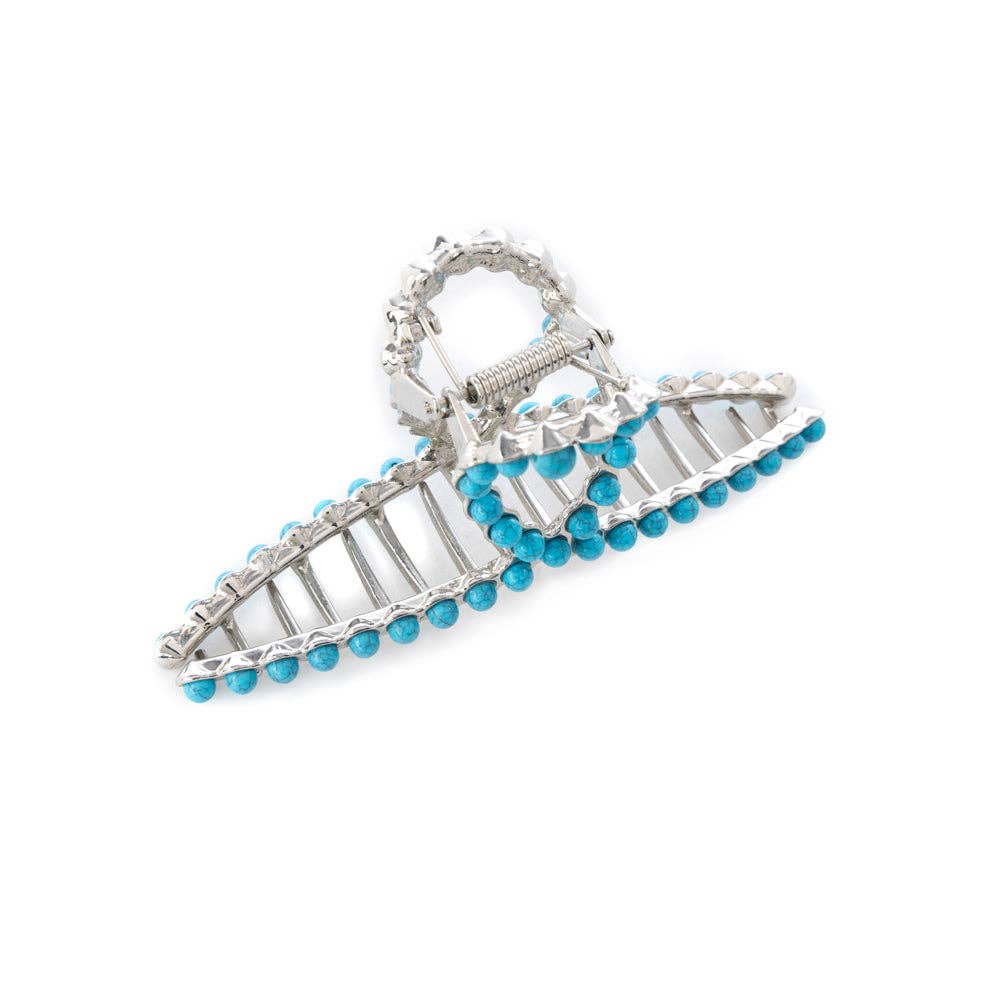 Azure Arc Hair Clip in Cerulean Blue: Cerulean Blue