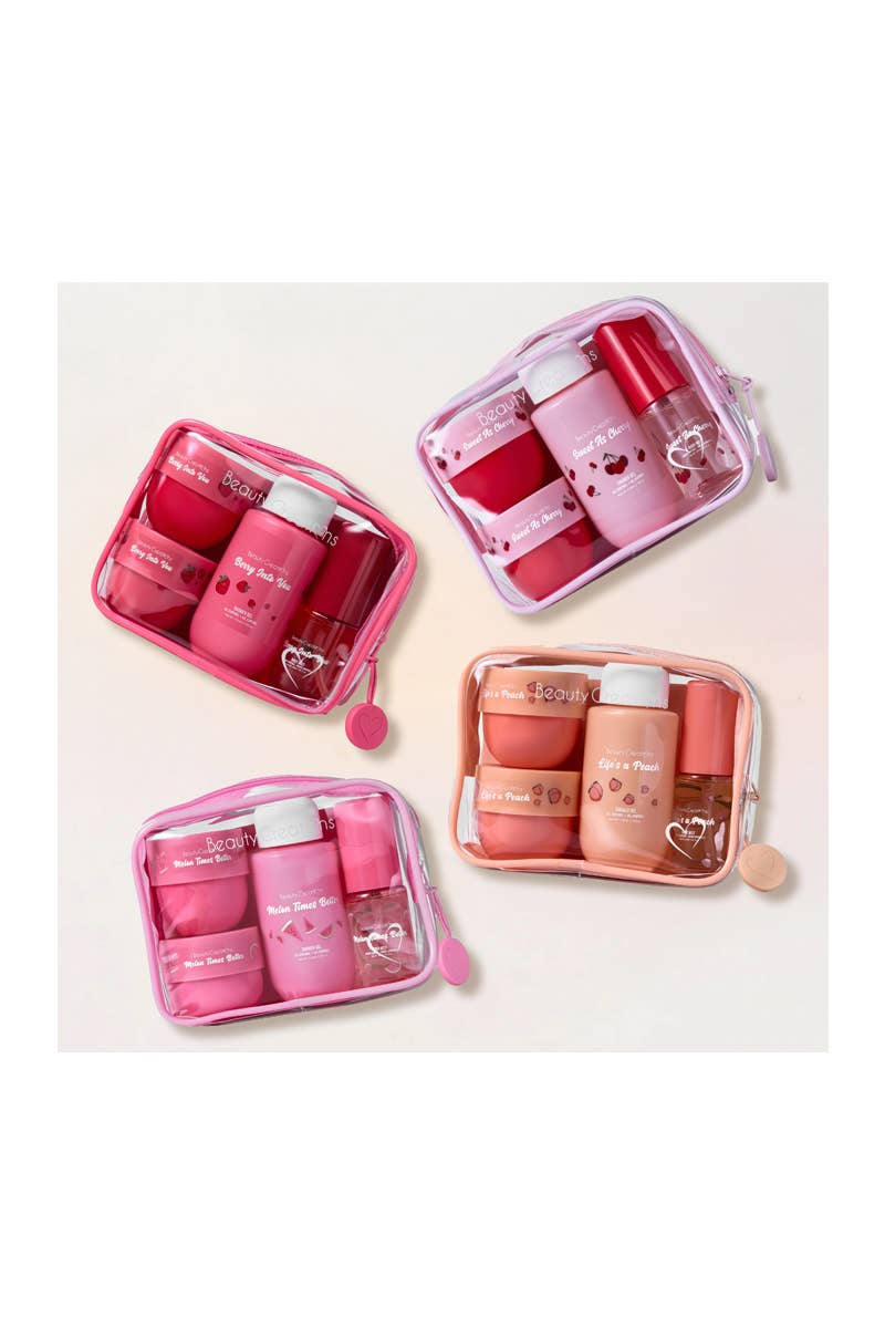 Beauty Creations SD-TB2 Peach Travel Body Care Kit - 3