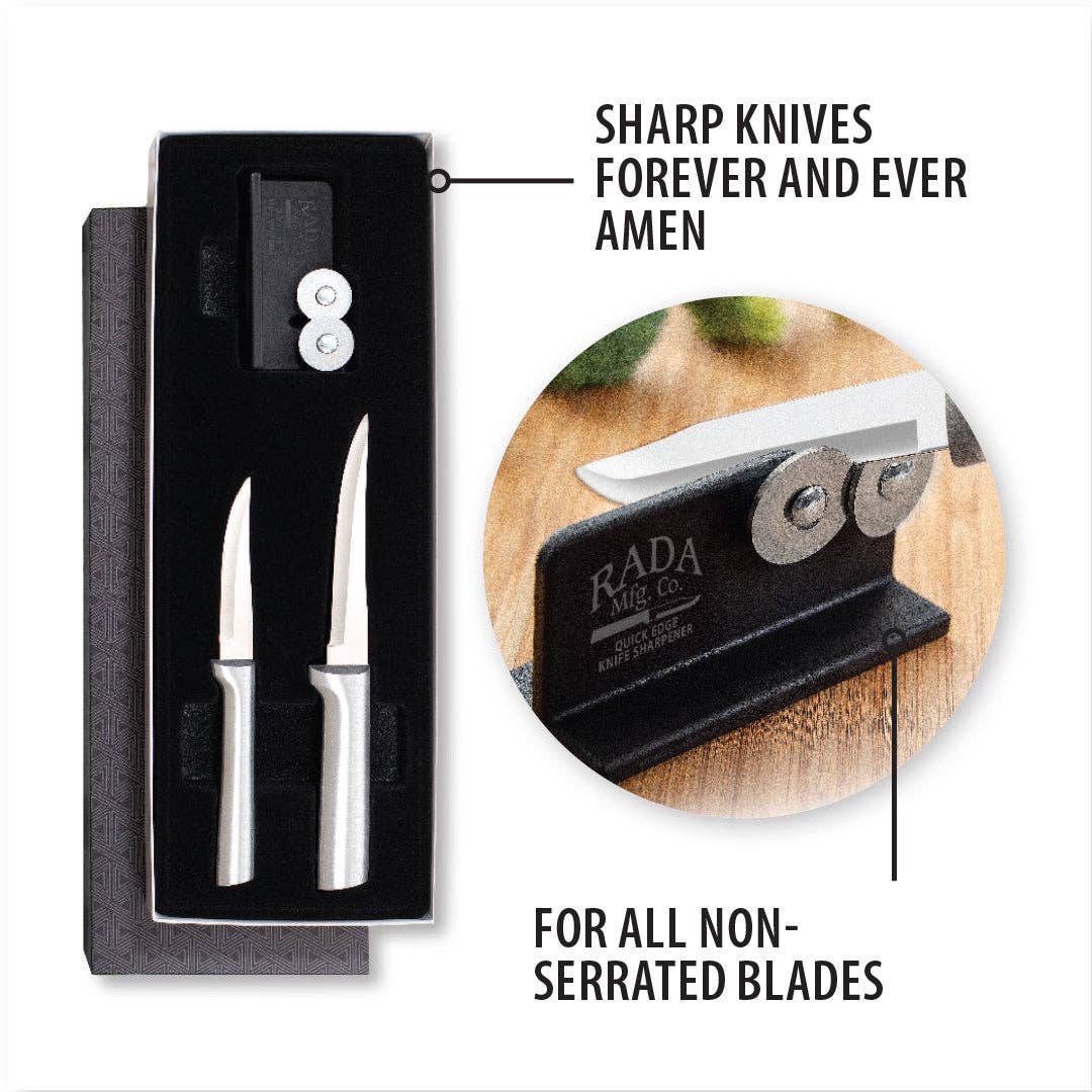 Silver Paring Plus Sharpener Gift Set