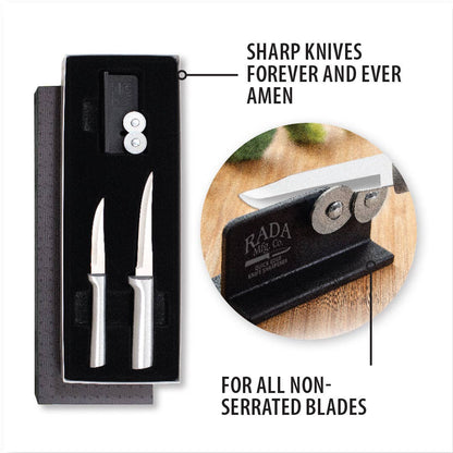 Silver Paring Plus Sharpener Gift Set
