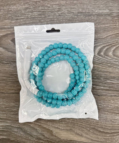 BEADED PHONE CHARGING CABLE 4-IN-1 : White