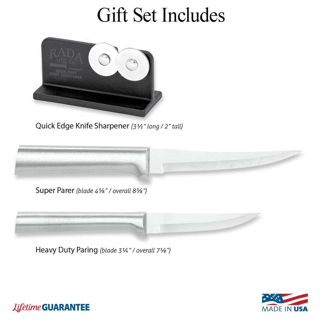 Silver Paring Plus Sharpener Gift Set