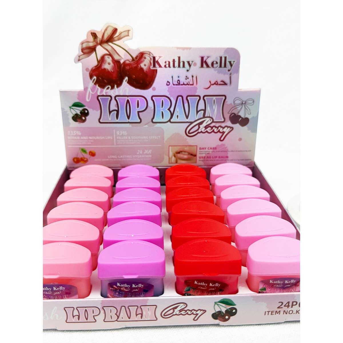 Moisturizing Fresh Cherry Lip Balm: MIX COLOR / ONE(24)