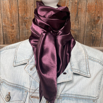35X35" Solid Plum  Wild Rag - Western Scarf