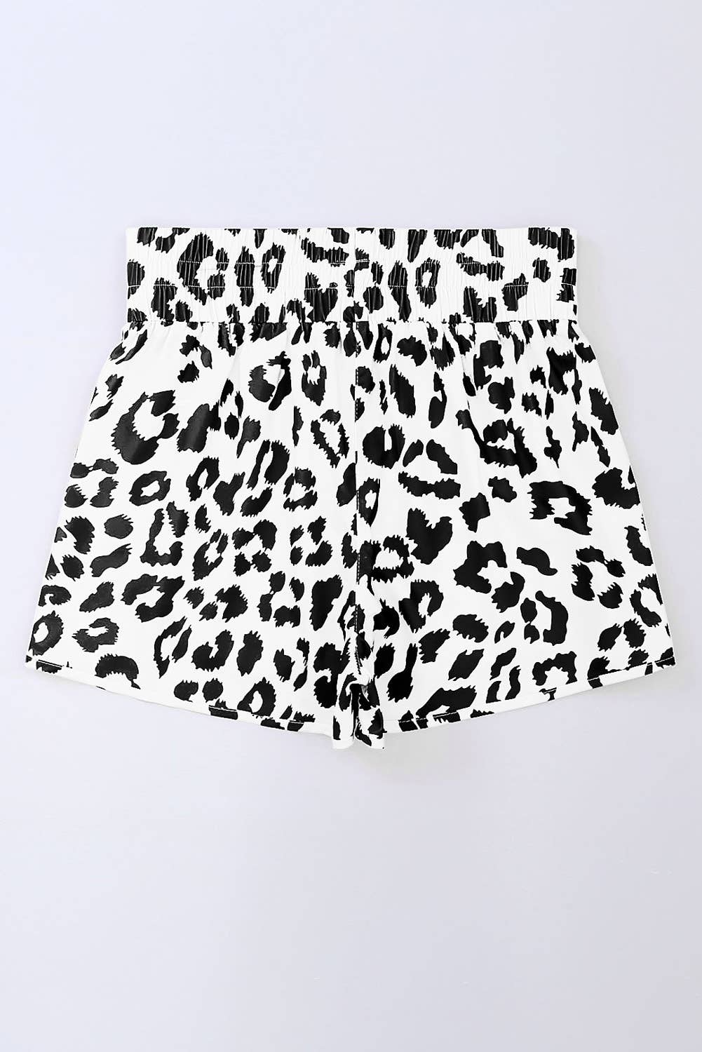 66 Leopard/Checkered High Waisted Athletic Shorts (S-XL): Black Leopard / Missy