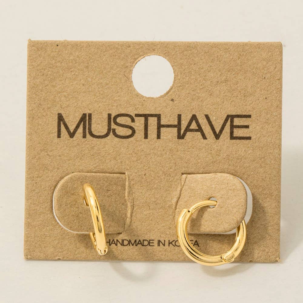 Minimalist Mini Huggie Earrings: G