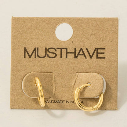 Minimalist Mini Huggie Earrings: G