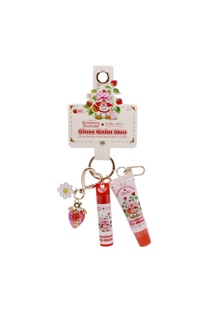 Celavi SS60095 Strawberry Gloss Balm Duo w/ Charms
