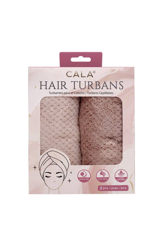 CALA 69212 Nude Microfiber 2 pcs Hair Turbans - 6set