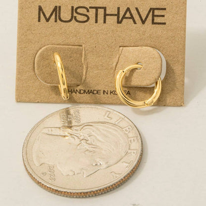 Minimalist Mini Huggie Earrings: G