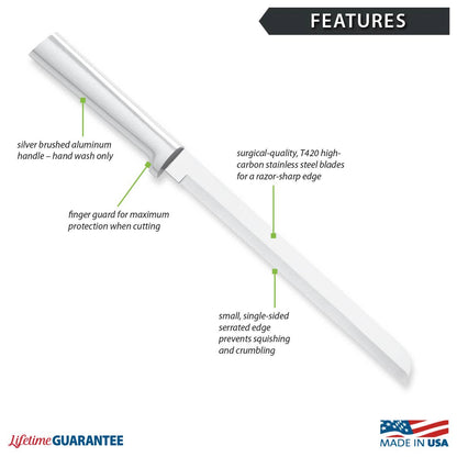 Silver 8" Bread Knife