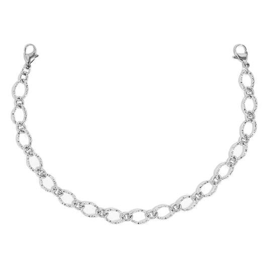 Trucker Hat Chain: Hammered Oval Chain: Stainless