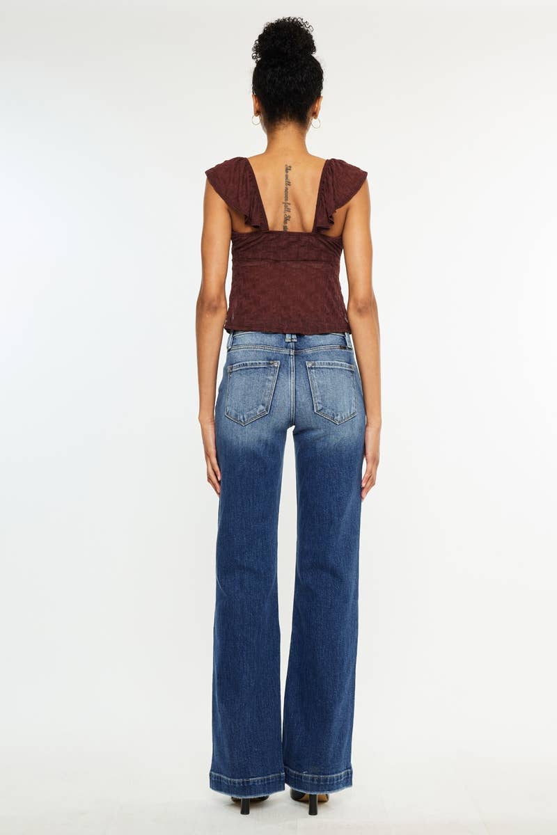 OPEN PACK HIGH RISE HOLLY FLARE JEANS-KC9289M: MEDIUM
