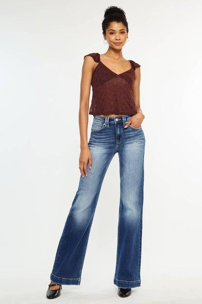 OPEN PACK HIGH RISE HOLLY FLARE JEANS-KC9289M: MEDIUM