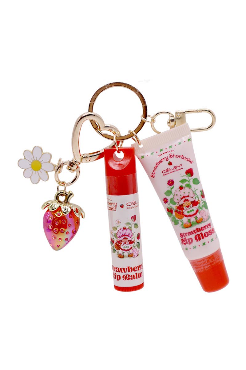 Celavi SS60095 Strawberry Gloss Balm Duo w/ Charms