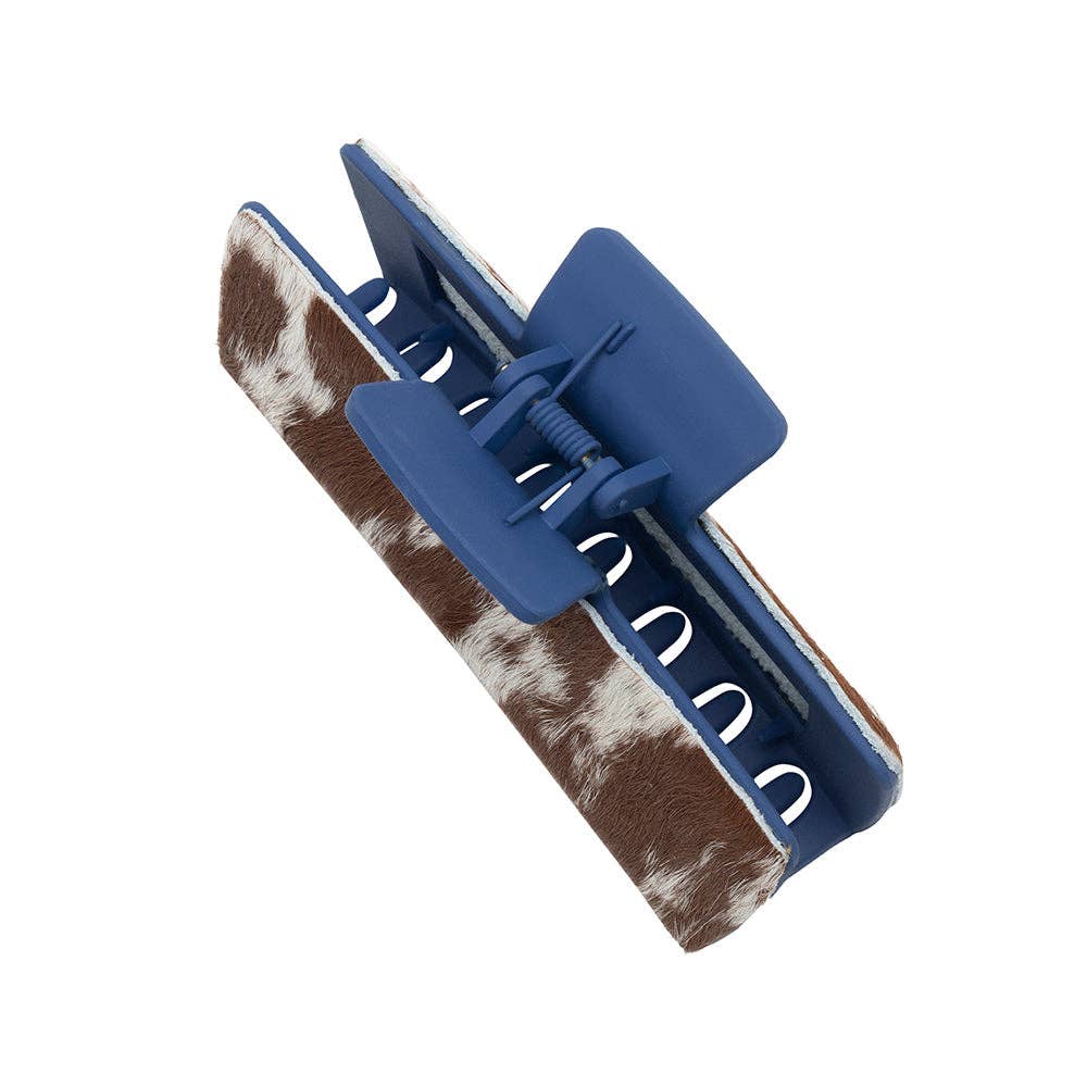 Sage Serenade Hair Comb Clip: Brown & White