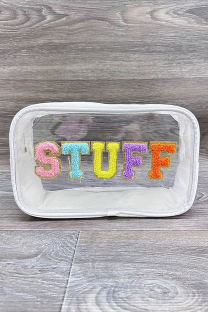 STUFF CLEAR MAKEUP BAG : White