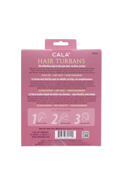CALA 69212 Nude Microfiber 2 pcs Hair Turbans - 6set