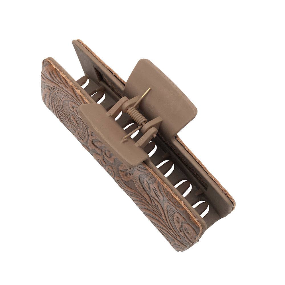 Blossom Ridge Hair Comb: Hand-Tooled
